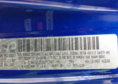 2018 Jeep Wrangler Unlimited Sahara 4X4 z USA, uszkodzony, nr VIN 1C4HJXEG7JW271747